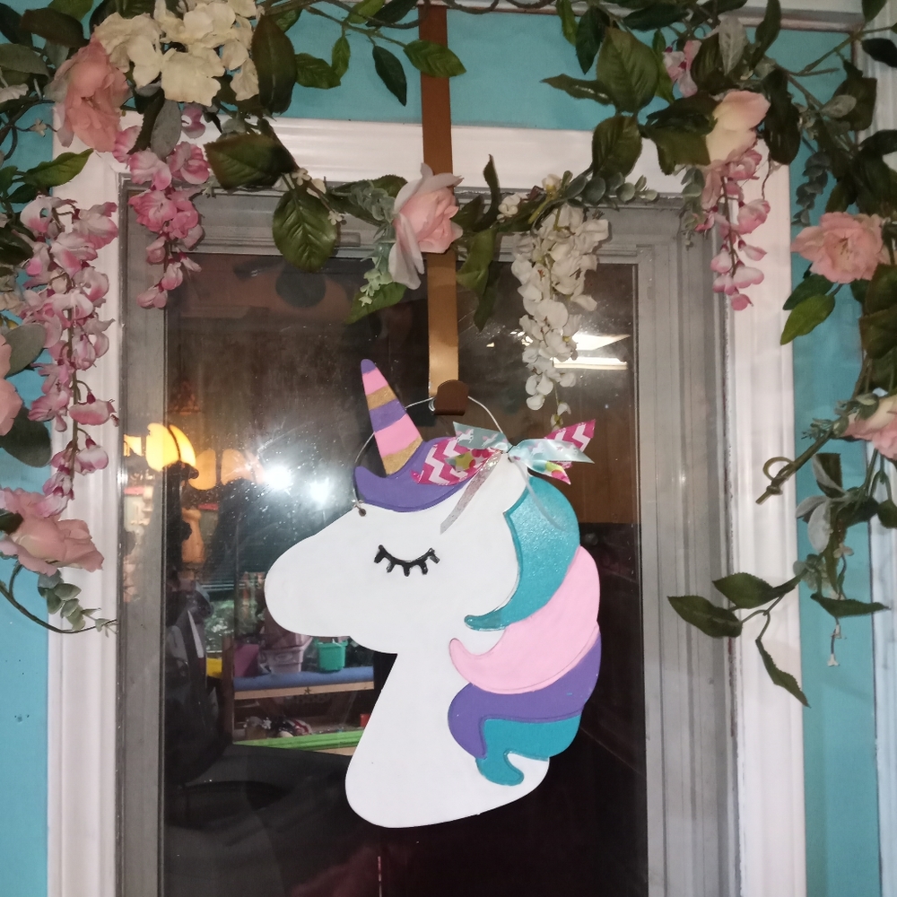 UNICORN DECOR PASTEL WALL DECOR DOOR HANGER